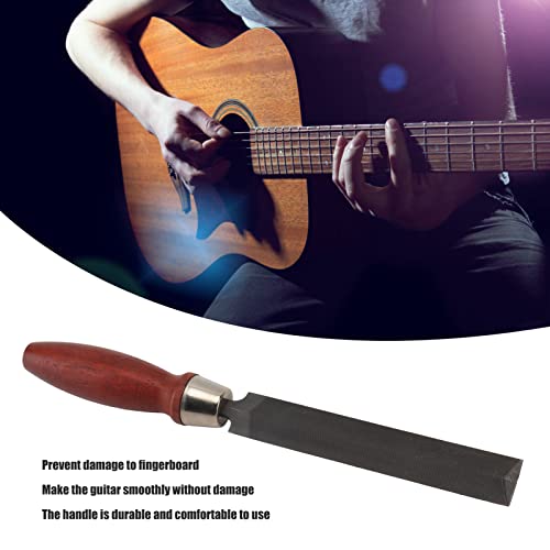 Arquivo de Porca de Guitarra, LâMina de Metal de Ponta Dupla, Cabo de Jacarandá, Arquivo de Reparo d