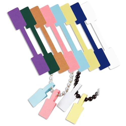 Etiqueta de precio para exhibición de joyas y pulseras, tarjetas cuadradas de 1,6 x 10 cm