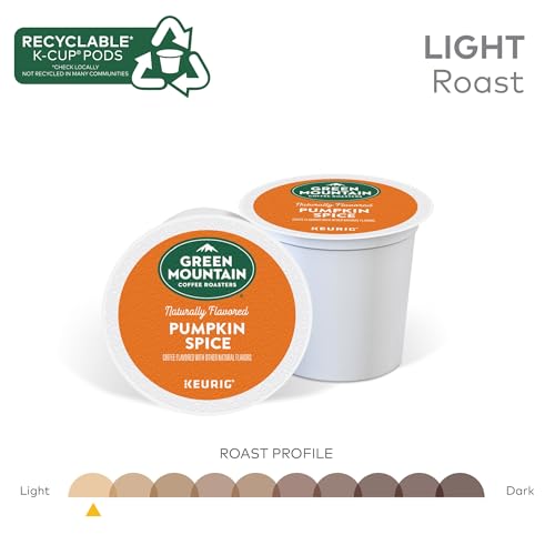 Image of Green Mountain Coffee Roasters Pumpkin Spice, Single-Serve Keurig K-Cup Pods, Flavored Light Roast Coffee, 10 Count