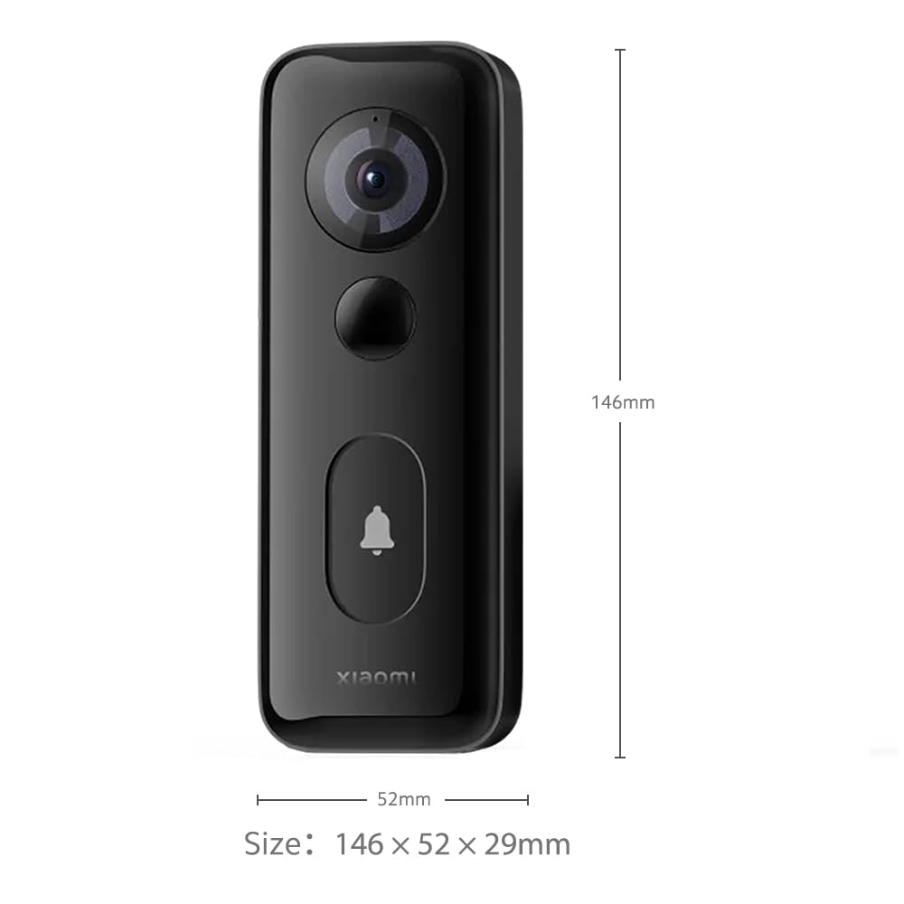 XIAOMI Smart Doorbell 3S Timbre Inteligente con Cámara 2K Negro