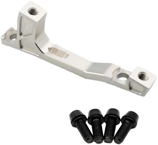 Post Mount Brake Adapter, 200mm,+20, Silver