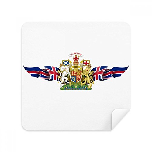 Chiffon lunettes drapeau Royaume-Uni en daim essuie-écran 2Pcs