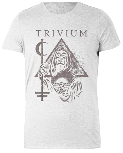 DAMBOTEE Faucheuse Trivium T-Shirt en Coton Gris pour Femmes À Col Rond Womens Grey Cotton Crewneck T-Shirt