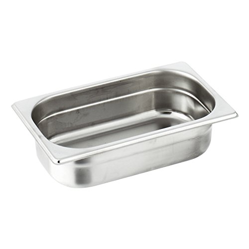 Decora Table en Acier Inoxydable Poêle 1/4, 26u00a0x 16u00a0x 20u00a0cm, Argent