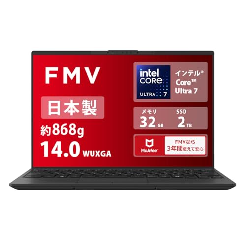 xm m[gp\R { Copilot+ AI FMV Note U WU1-K1 (Win 11 Pro/14.0^/Core Ultra 7/32GB /SSD 2TB/OfficeȂ) AZ_WU1K1_Z868