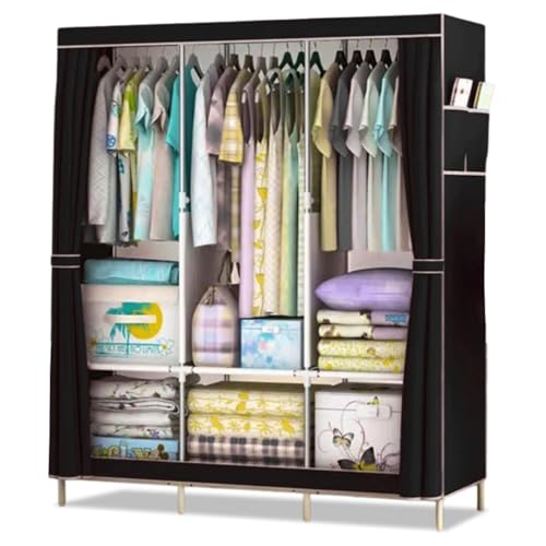 Melhores Guarda Roupa Dobrável Organizador Armário: Organize Seu Espaço com Estilo! 4 Guarda Roupa Dobrável Armário Organizador de Roupas Camiseta Calça 3 Portas Multiuso