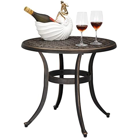 VINGLI 24” Cast Aluminum Outdoor Side Table Cover