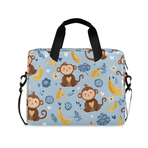 Maletín portátil con estampado de banana amarillo 15.6 pulg miniatura 1