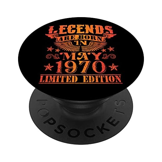 Cumpleaños Mayo 1970 Edición Limitada Regalo Legend May PopSockets PopGrip Intercambiable