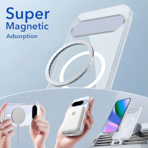 Image of Jkobi Lifetime Anti-Yellow MagSafe Compatible Clear Back Cover Case for Google Pixel 10 (Sleek Hard Crystal | Shockproof and Camera Protection)