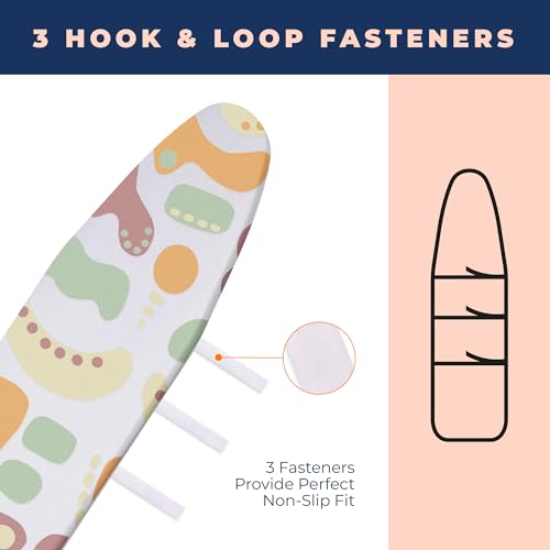 image for happhom Ironing Board Cover and Pad Extra Thick Heavy Duty Padded 4 La