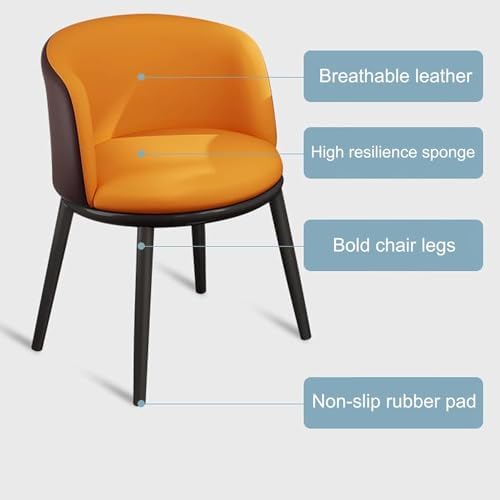 Yellow-Gray Leather Reception Negotiation Table, Space-Saving Round Table for Home Balcony, Office, Tea Shop, Coffee Shop, and Dessert Shop - Stylish Leisure Area Furniture