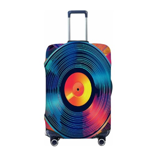 Colorful Music Stretchable Luggage Covers for Suitcase TSA Approved, Dust Proof and Scratch Resistant Travel Luggage Protector for Carry On (18-21 in)