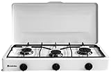 meireles maconnerie Parrillas esmaltadas. Meireles H 501 W hobs - Placa (Mesa, Gas, Acero inoxidable, Giratorio, Frente, 58 cm) Color blanco