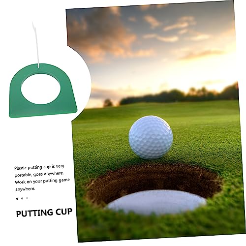DECHOUS 2Sets Golf Putting Cup Training Aid Portable Plastic Putting Cups for Indoor Practice Compact Design for Skill Improvement for Any Flat Surface4