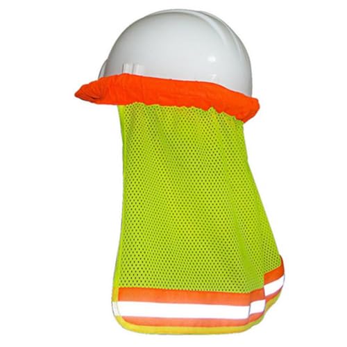 Reflective Stripe Helmet Cover with Neck Shield Mesh Sun Shade