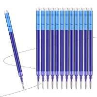 12pcs Erasable Pen Refills,Erasable Pens Refills,Friction Pens Blue,0.5mm Stainless Steel Tip,Smooth,Comfortable and Durable Writing Experience(Blue)