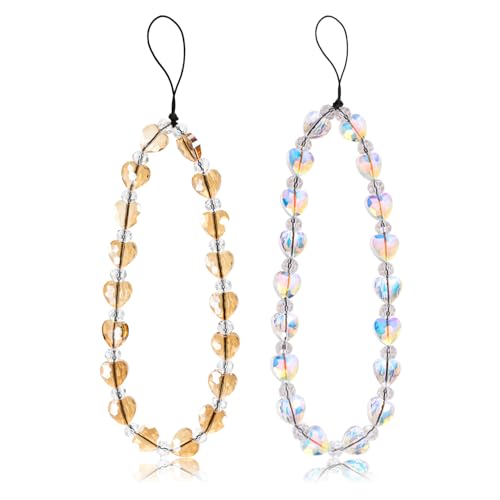 Cordon de téléphone en cristal et perles esthétiques pour un style luxueux et intemporel