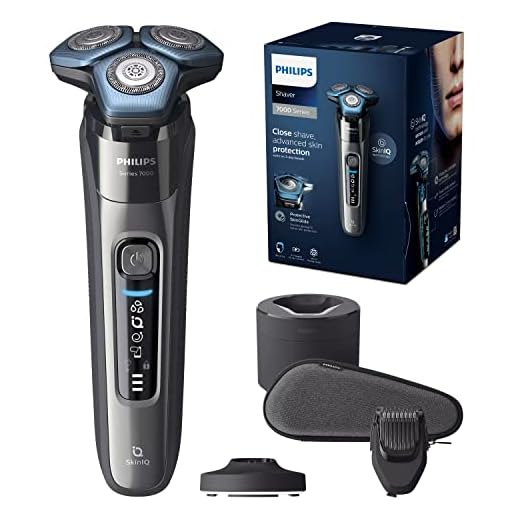 Philips Elektrisk rakapparat Series 7000 - SkinIQ-Teknik - Antifriktionsbeläggning - Rörelsekontrollsensor - Flexibla 360-D rakhuvuden - Våt- och torrakning - S7788/59