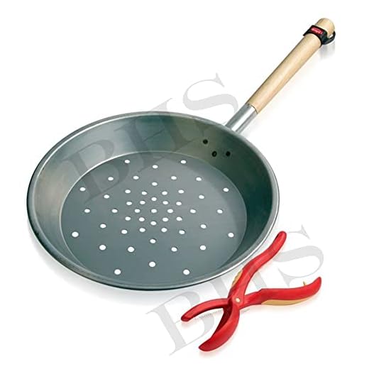 SICIGNANO Padella Forata Arrostacastagne 1 Manico E Forbici per Castagne Caldarroste