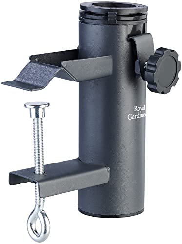 Royal Gardineer Support de Parasol Universel en métal avec Pince à étau