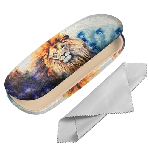 Image of Eyeglasses Case Hard Shell Protective Case for Glasses Eyeglass Box with Cleaning Cloth for Boys Men Man Cute Aesthetic