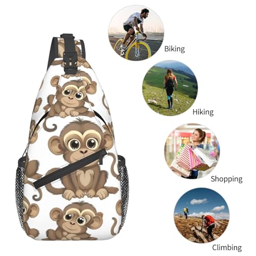 Bolso cruzado para senderismo y viaje Sloth negro miniatura 6