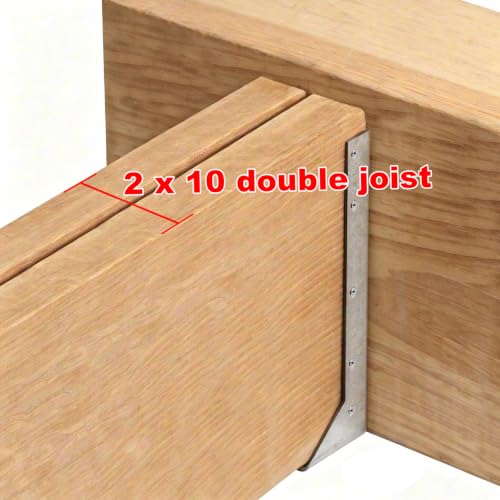 4 Pack Double 2 x 10 Concealed Joist Hanger,14 Gauge,Hot Dip AI-Zn by GBGS - Used condition - Image 2