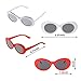 CICINUJOY 10 Pack Oval Goggles Retro Mod Thick Frame Round Lens Sunglasses Plaid Glasses for Women,Girls,Men,Teenagers,Boys