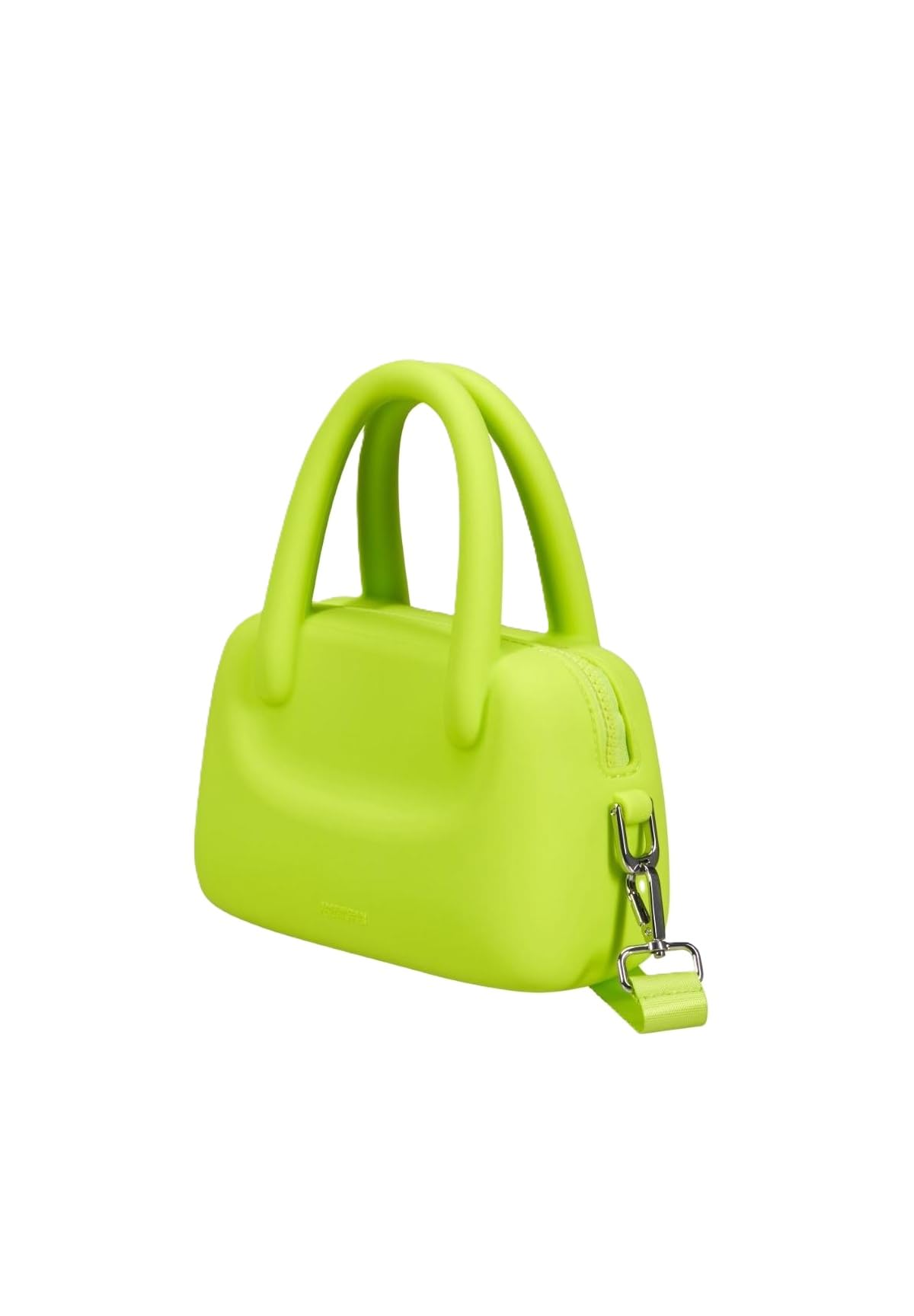 American Tourister Jellypop Borsa a Mano Mini in Silicone, Verde Lime, 24x20x10 cm, Tracolla Rimovibile, Chiusura a Cerniera