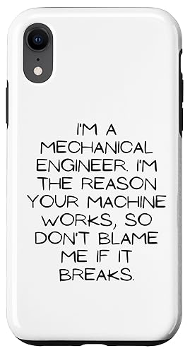 Image of iPhone XR Motivational Saying Mechanical Engineer Learning School Gag Case