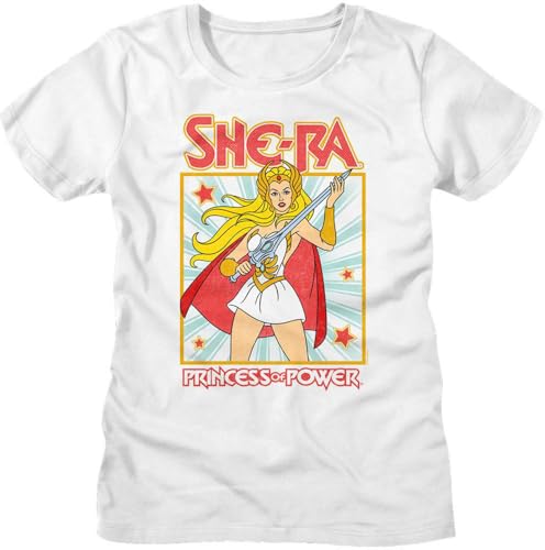 DressCode Masters of The Universe - Womens Motu She Ra Square Short Sleeve T-Shirt, Color White, Size: XX-Large