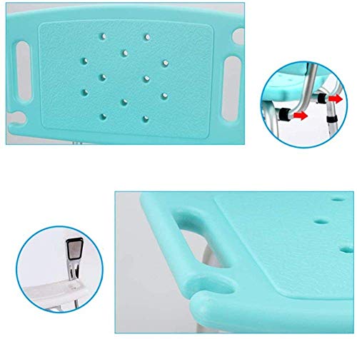 Siège de douche bleu ergonomique pour aménager une salle de bain senior - 3