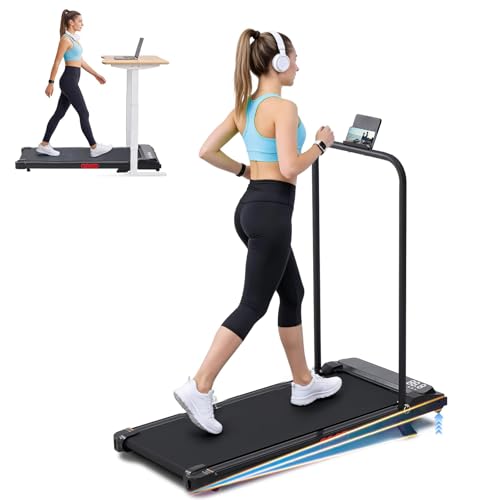 UYOGA Portable Walking Pad Treadmill with Incline 3.0HP Electric Treadmills for Home Small 0.6-7.6MPH Walking Pad with Handle Bar 2026 Upgrade Treadmills with 350 lb Capacity Model V302