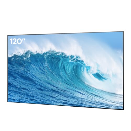 AWOL VISION ALR プロジェクタースクリーン 壁掛け式 120インチ 16:9 超短焦点対応 フレネルスクリーン 高輝度ゲイン1.5 環境光カッ90%以上 高コントラスト 4K・8K対応 簡単組立 固定フレーム ホームシアター 固定フレーム 会議用((ALR-D120 Pro)