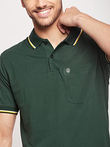Image of UNIBERRY Men's Cotton Half Sleeves Solid Polo Neck T-shirt-MT4-BG 4XL
