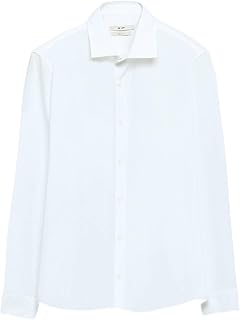 KİP Beyaz Regular Fit Dokuma Klasik Pamuk Karışımlı Gömlek