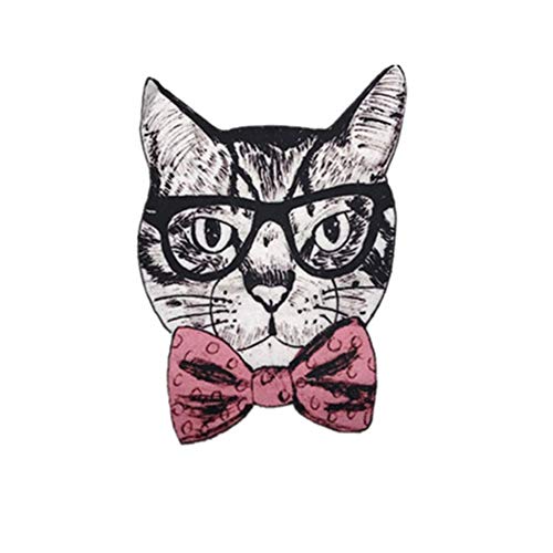 Yagoal Parches Ropa Grandes Pegatinas para Ropa con Plancha Tela Parche Adhesivo Parches Traseros para Chaquetas Recorte de Encaje de algodón para Coser Cat Cover