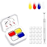 AIJIMEI Colorful Ombre Gel Set With 4 Brilliant Colors With 100pcs Nail Sponges & Grabbing Pen,Ombre Nail Polish Glitter And Eye-Catching For Women Essential Nail Art Tool(A10)