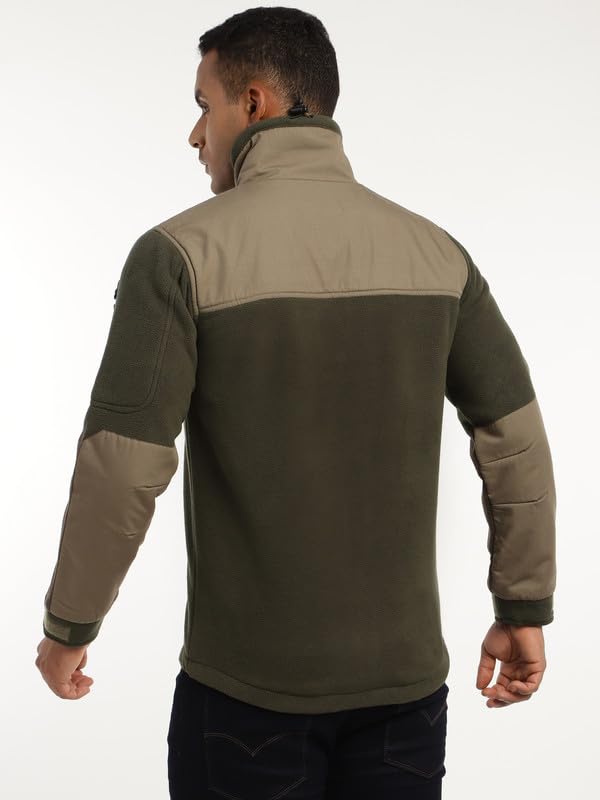 Image of MOUNTMILLER Men's Ripstop Dual Superbond HLKN Fleece Tactical Jacket | Water Repellant | Multi-Pocket | Abrasion-Resistant | Ideal for Outdoor, Hiking & Trekking