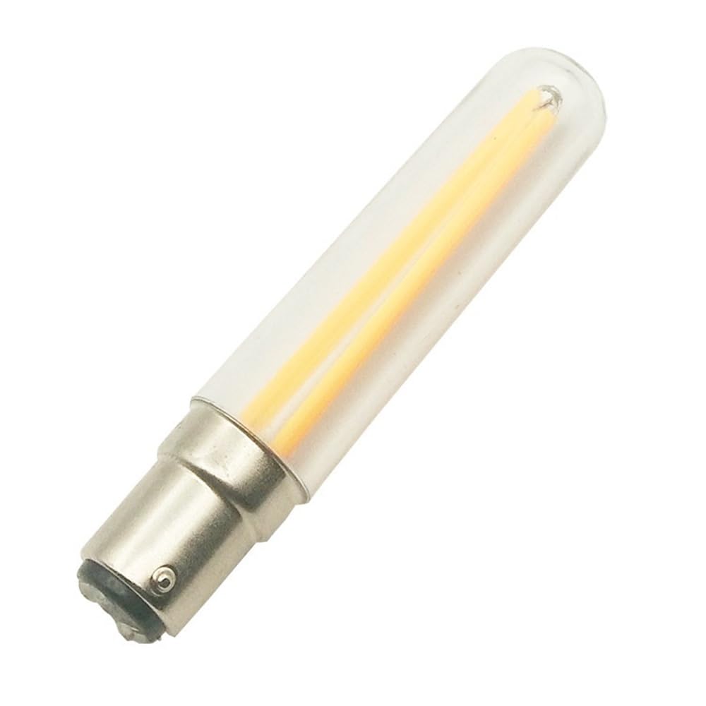 RZL Lighting, Paquete de 20, lámpara de filamento LED E14/E12/B15D AC220V 4W T18 bombilla de cristal tubular clásica(6500K Cool White,220V B15D)