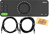 Audient EVO 8 4-In 4-Out USB Audio Interface Bundle with Instrument Cable, XLR Cable, and Austin Bazaar Polishing Cloth