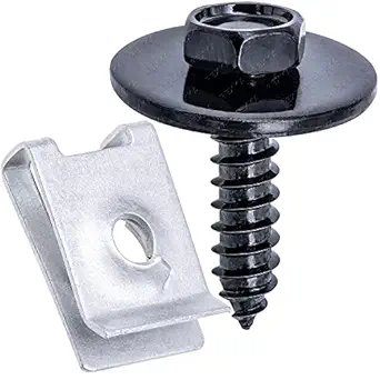 Rexka Fender Liner Screw and U-Nut Kit (10 pcs) for BMW