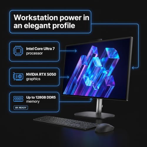 Image of HP OmniStudio X 27 inch All-in-One Desktopn Core Ultra 7, RTX 5050 27 inch Diagonal, QHD 2560 x 1440 120 Hz IPS 2TB SSD 64GB RAM Win 11 Pro