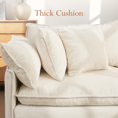 Image of Vesgantti 2 Piece Loveseat & 3 Seater Sofa Set, Modular Cloud Couch, Beige