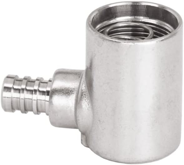 Aquor1/2 inch PEX Crimp 90 Degree Elbow Stainless Steel Inlet, For Aquor Hydrants