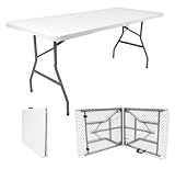 Royalford 6ft Heavy Duty Folding Table - Portable & Compact Foldable Table - Ideal Folding Table for Picnic, Catering, Garden, Camping Table, Pasting, Crafting, Party, BBQ Market