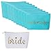 Samantha Margaret Bride Tribe and Bride Makeup Bags in Turquoise - 11 Pack