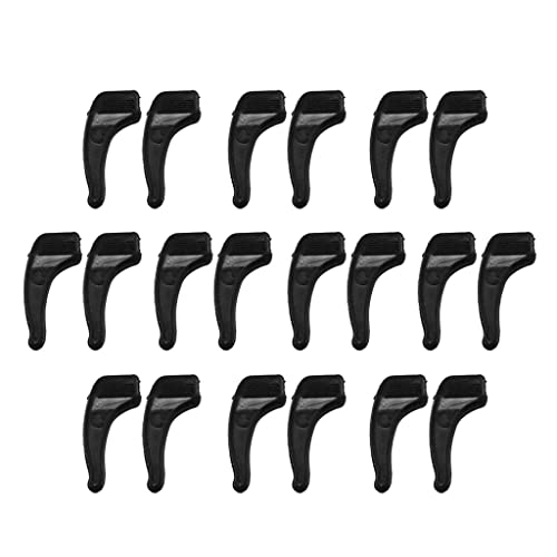 Tongina 10pcs óculos De Silicone Dicas Antiderrapantes Tampa óculos Perna Manga Ganchos - Preto