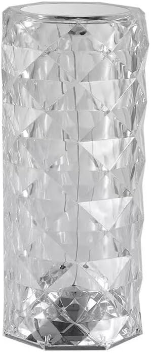 Acrylic Desk Lamp, Dimmable Table Lamp, 3 Mode Reading Light, Night Light for Bedroom, Short Rose Shaped